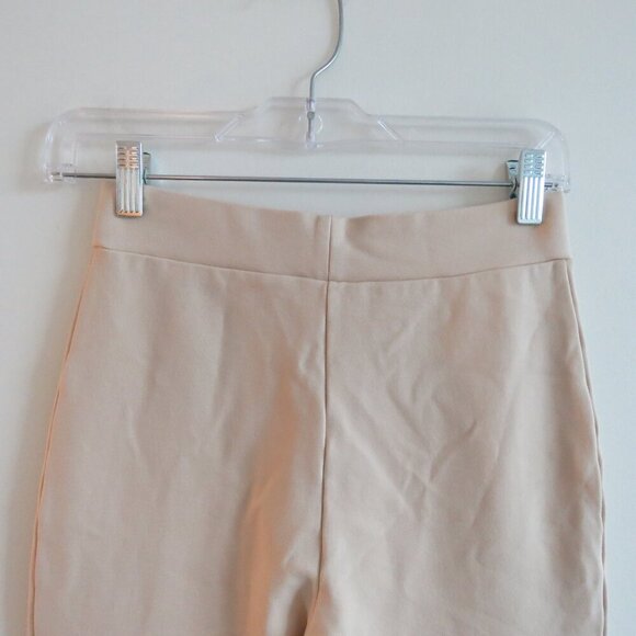 AARON & AMBER Tan Beige Split Hem Ponte Knit Stretch Pants - Women's Size S NWT - Picture 10 of 13